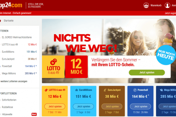 Tipp24 Webseite
